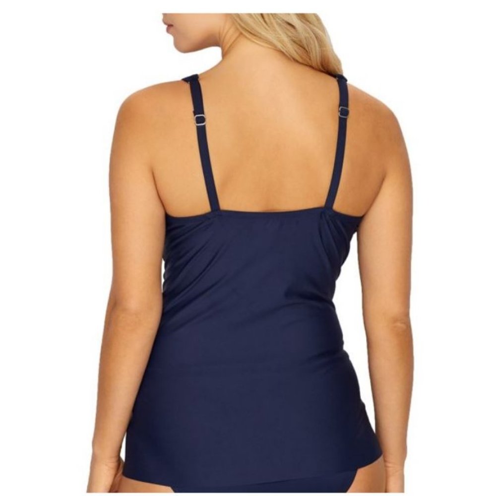 New Miraclesuit Solid Surplice Underwire Tankini … - image 2